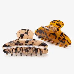 SYBILLA - Set De 2 Pinches De Pelo Animal Print Mujer