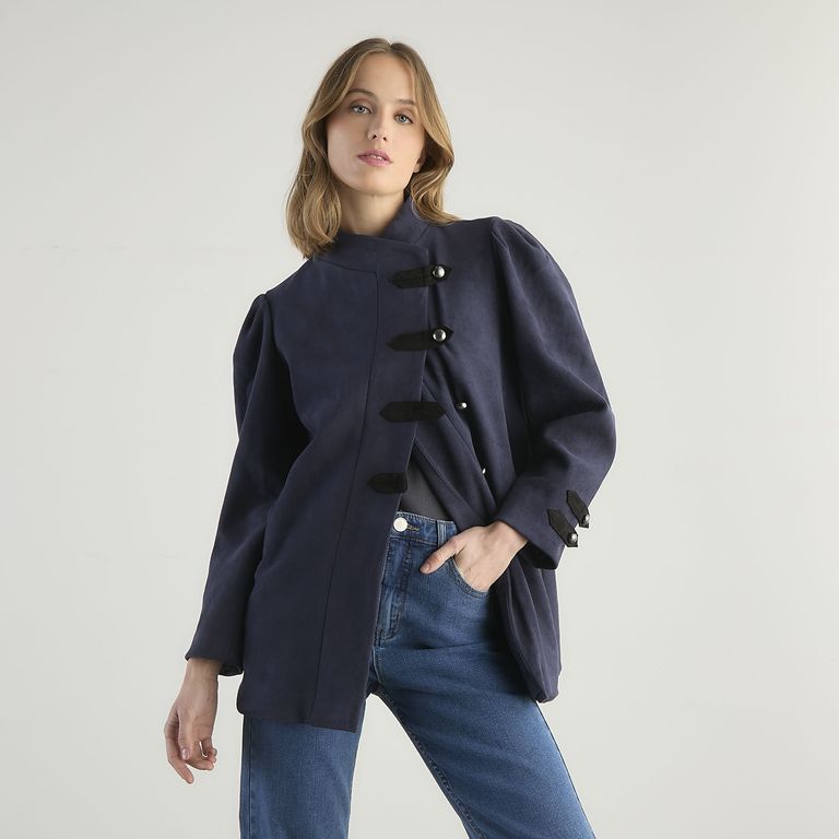 Chaqueta Efecto Gamuza Mujer
