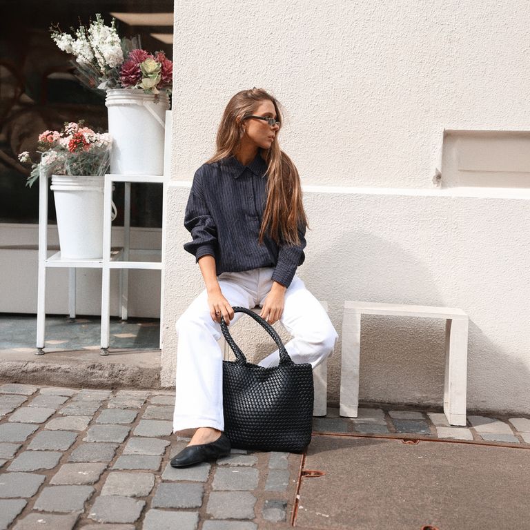 AMERICANINO Cartera Tote Trenzada Mujer