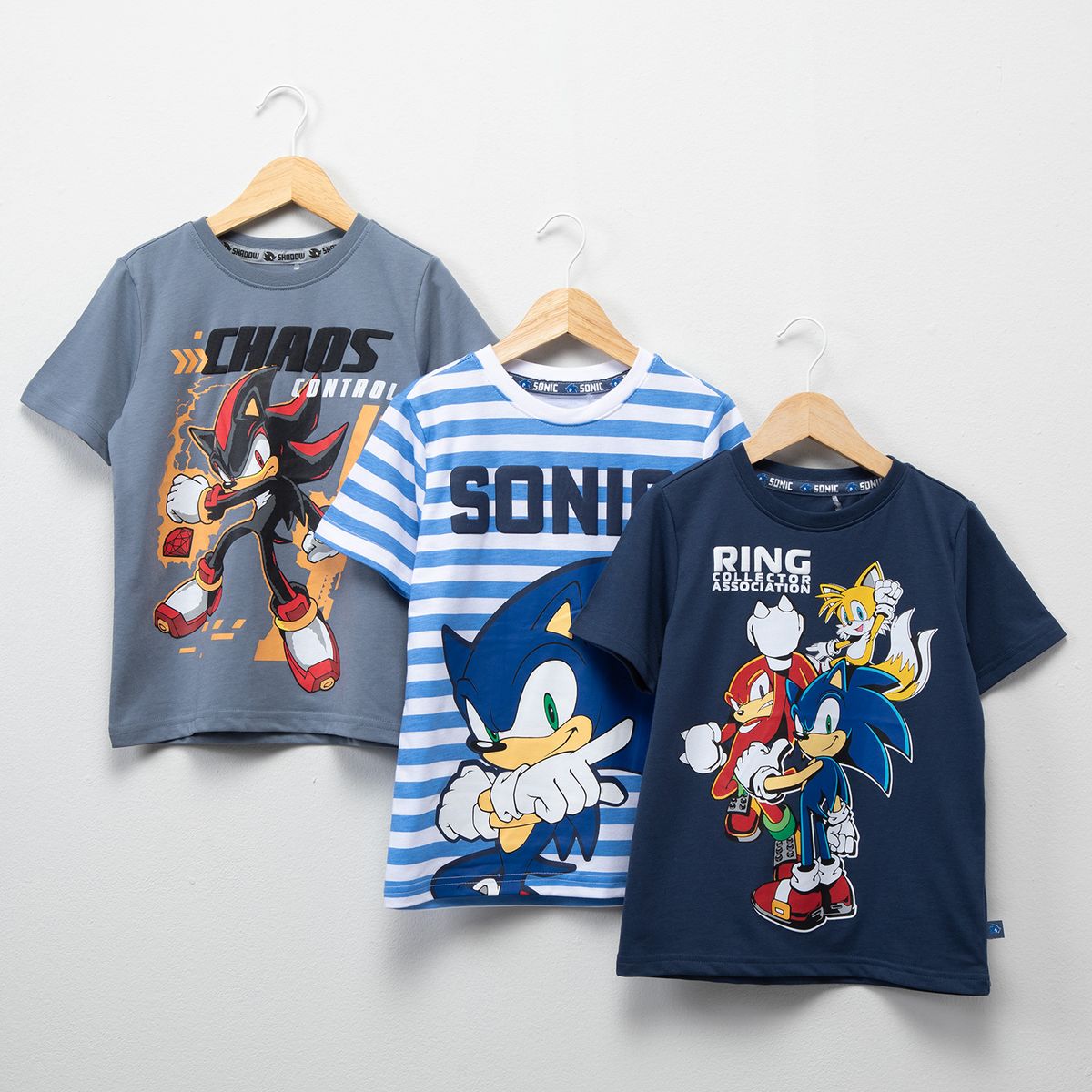 SONIC - Pack De 3 Poleras Niño Sonic