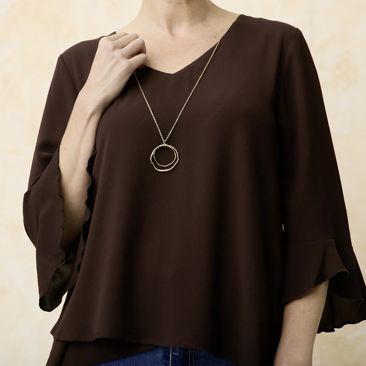 S COCCI - Blusa con Collar Mujer S. Cocci