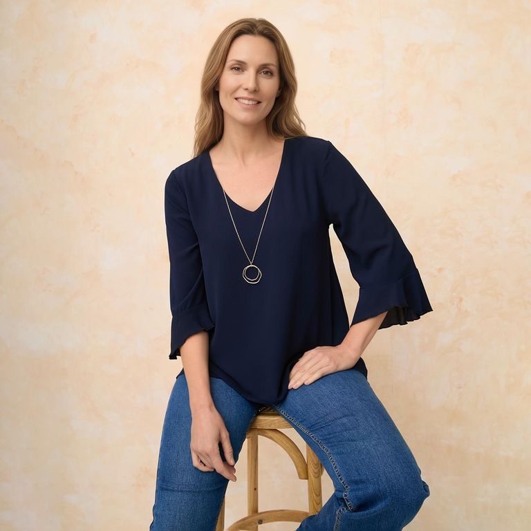Blusa con Collar Mujer S. Cocci