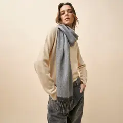BASEMENT - Bufanda 100% Baby Alpaca Mujer