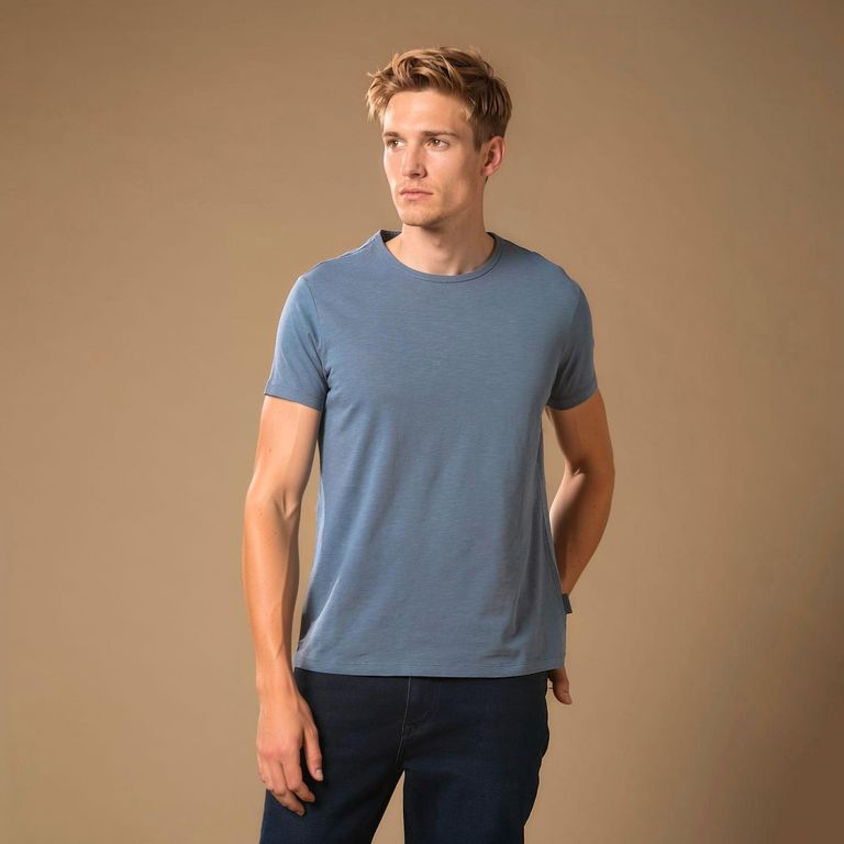 Polera Manga Corta Slub Hombre Wolf & Hank