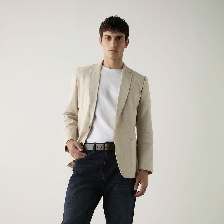 Blazer Lino Hombre