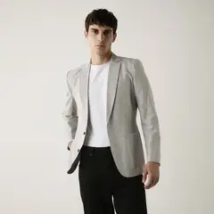 BASEMENT - Blazer Lino Hombre