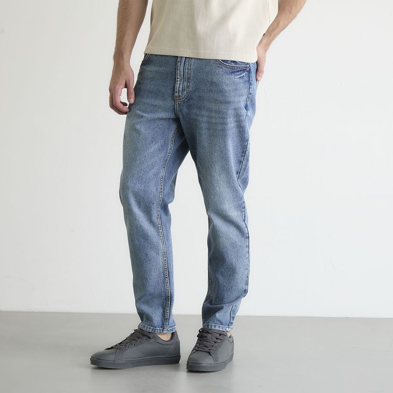 Jeans Slim Crop Hombre