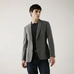 BASEMENT - Blazer Con Lino Texturado Hombre