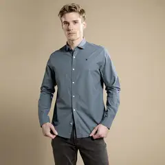 WOLF&HANK - Camisa Manga Larga Hombre Slim Fit Algodón
