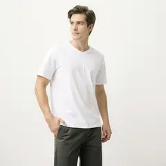 NEWPORT - Polera Cuello V Algodón Hombre