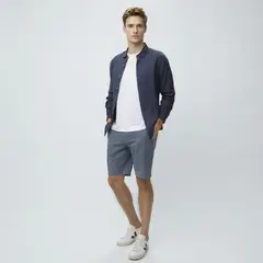 WOLF&HANK - Bermuda Textura Algodón  Lino Hombre Wolf & Hank