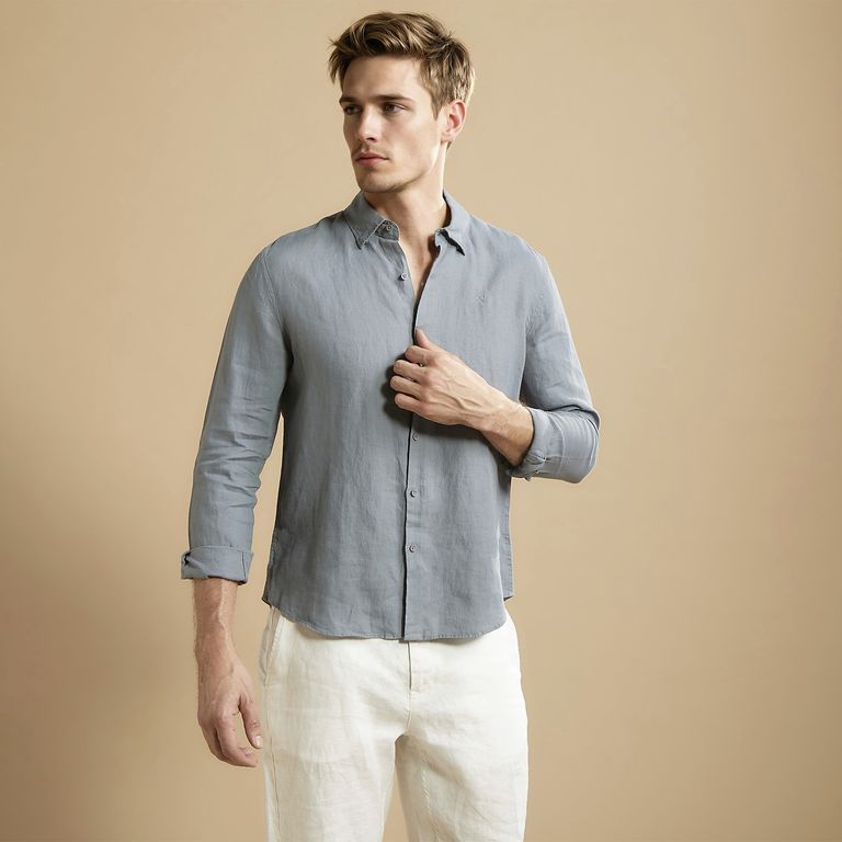 Camisa 100% Lino Europeo Hombre Wolf and Hank
