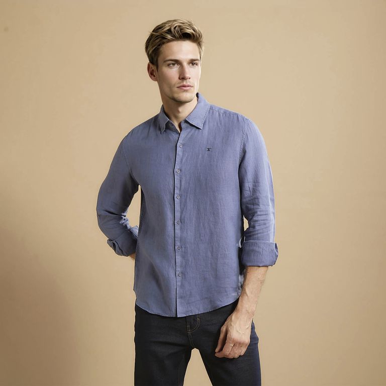 Camisa 100% Lino Europeo Hombre Wolf and Hank