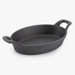 WURDEN - Sartén De Hierro Fundido Ovalado 15.5X21.7 Cm Grill