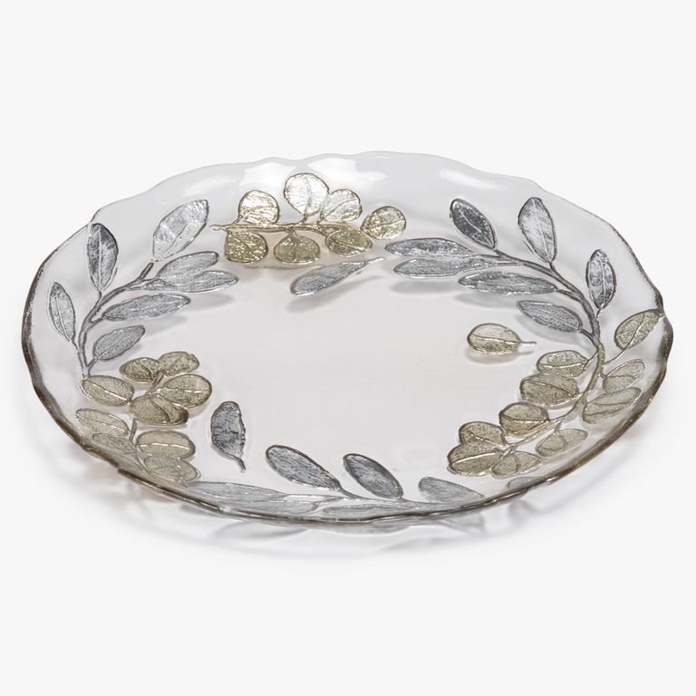 Plato Postre 21 Cm Eucalipto Navidad