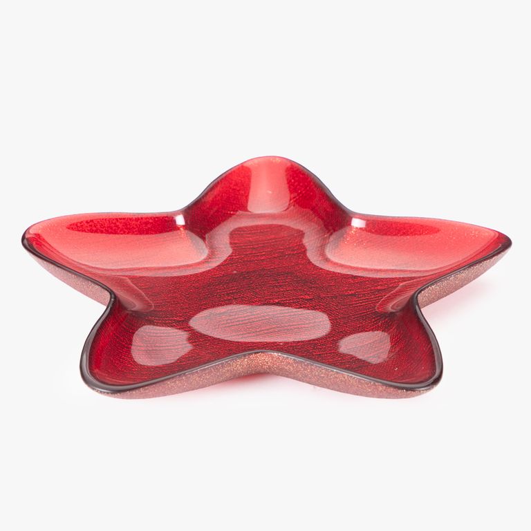 Fuente Estrella Vidrio 23 cm Navidad