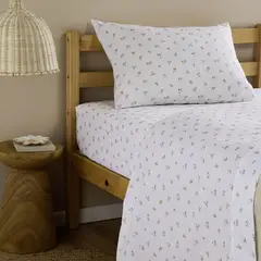 MICA KIDS - Sábana Infantil Estampada 180 Hilos Flor