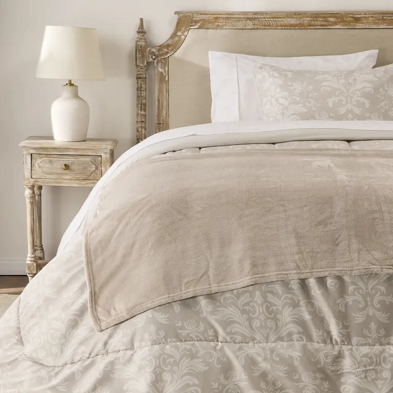 Juego Cama Edith Beige 1.5 Plazas