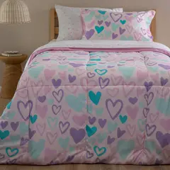 MICA KIDS - Juego Cama Coral 1.5 Plazas