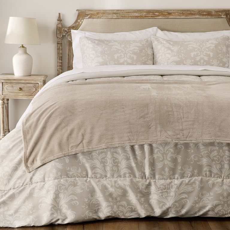 Juego Cama Edith Beige 2 Plazas