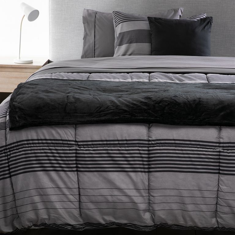 Juego Cama Beltran Negro 1.5 Plazas