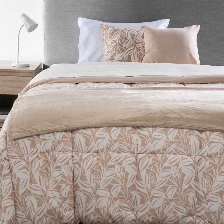 Juego Cama Francisca Beige 1.5 Plazas