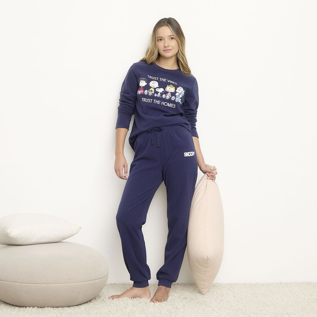 SNOOPY - Pijama Polar Mujer Snoopy