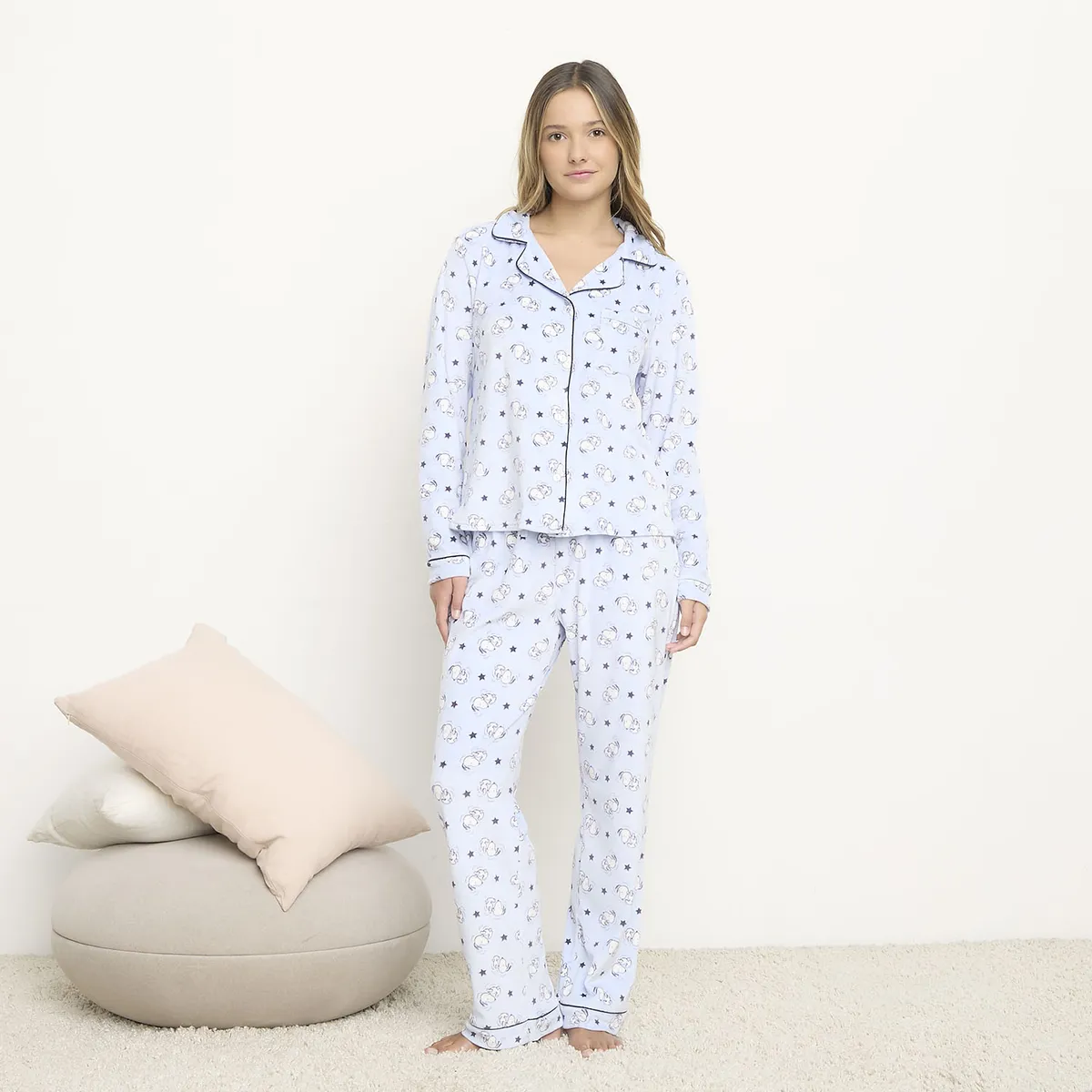 SNOOPY - Pijama Camisero Velvet Mujer Snoopy