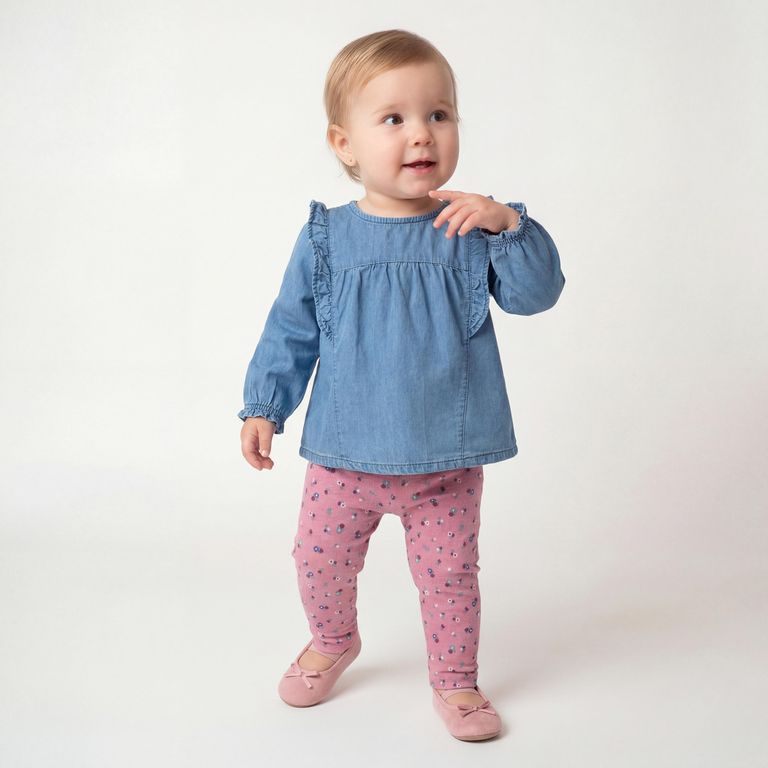 Conjunto Blusa + Calza Bebé Niña