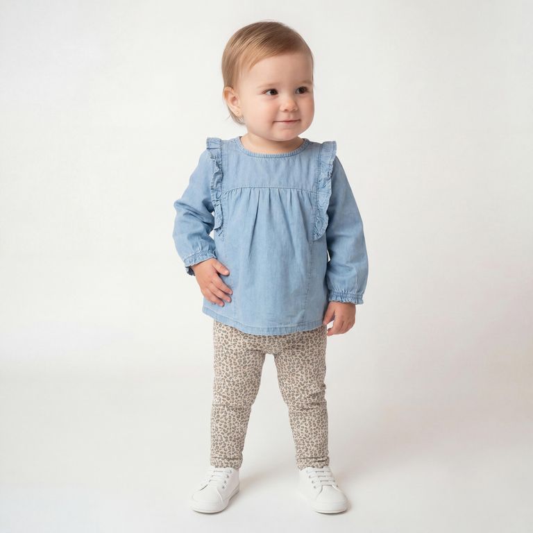 Conjunto Blusa + Calza Bebé Niña
