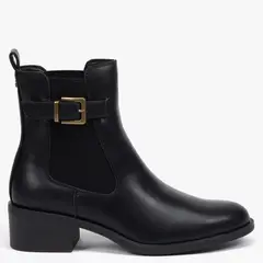 APOLOGY - Botin Mujer Cuero Negro