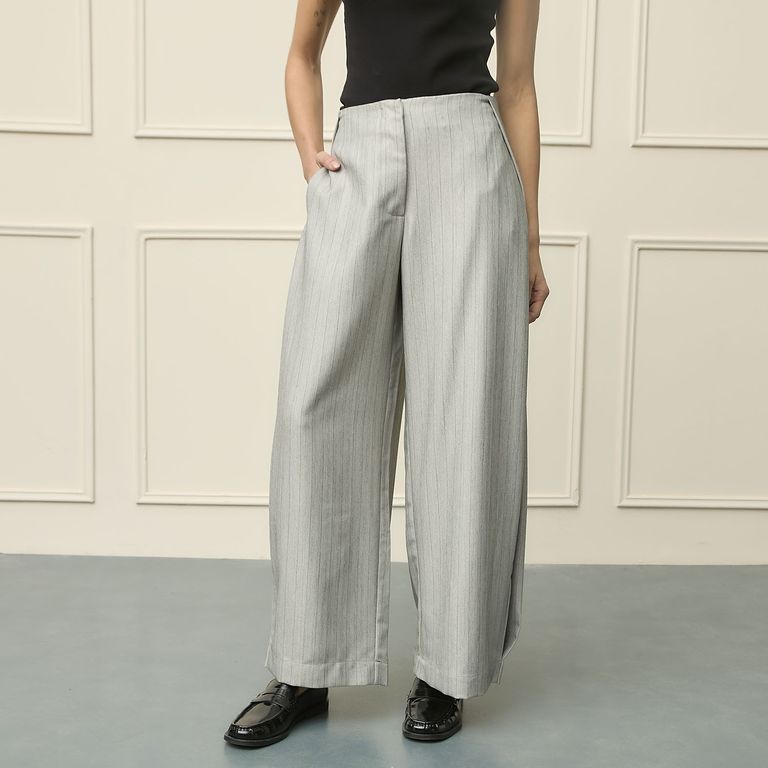BASEMENT Pantalón Regular Tiro Medio Mujer