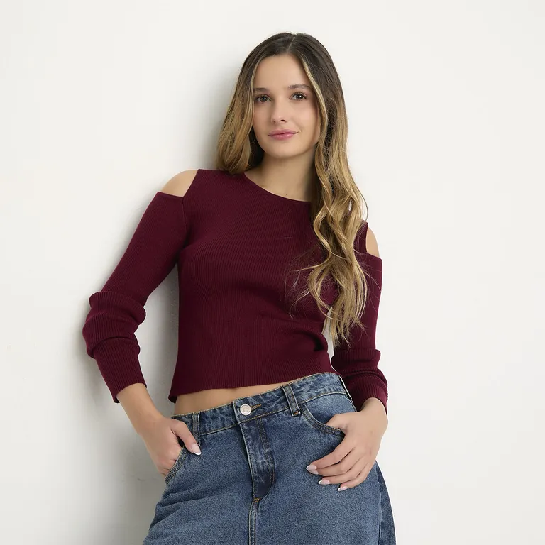 Sweater Cut Out Mujer
