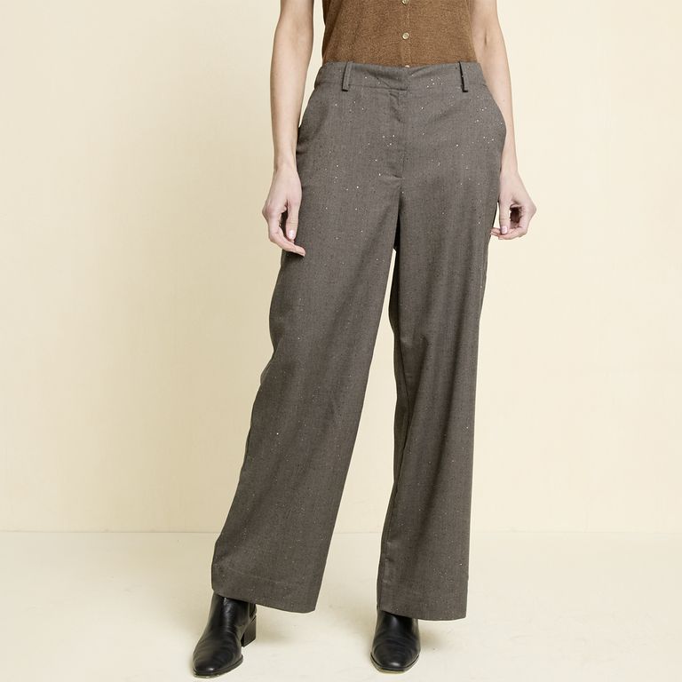 Pantalón Regular Tiro Medio Mujer