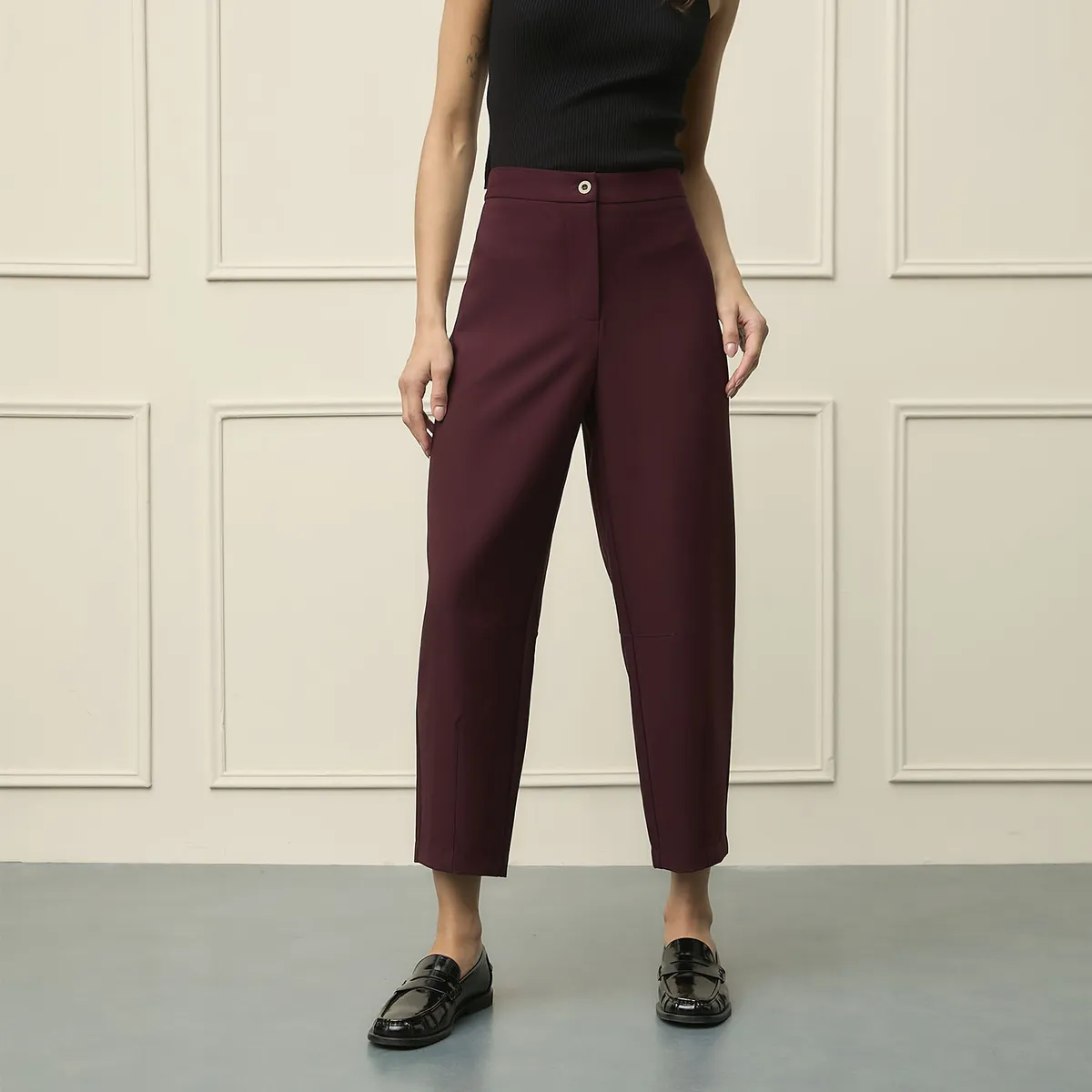BASEMENT - Pantalón Wide Leg  Mujer Tiro Medio Basement