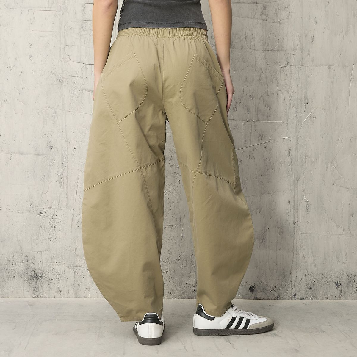 AMERICANINO - Pantalón Tiro Medio Baggy Mujer Americanino