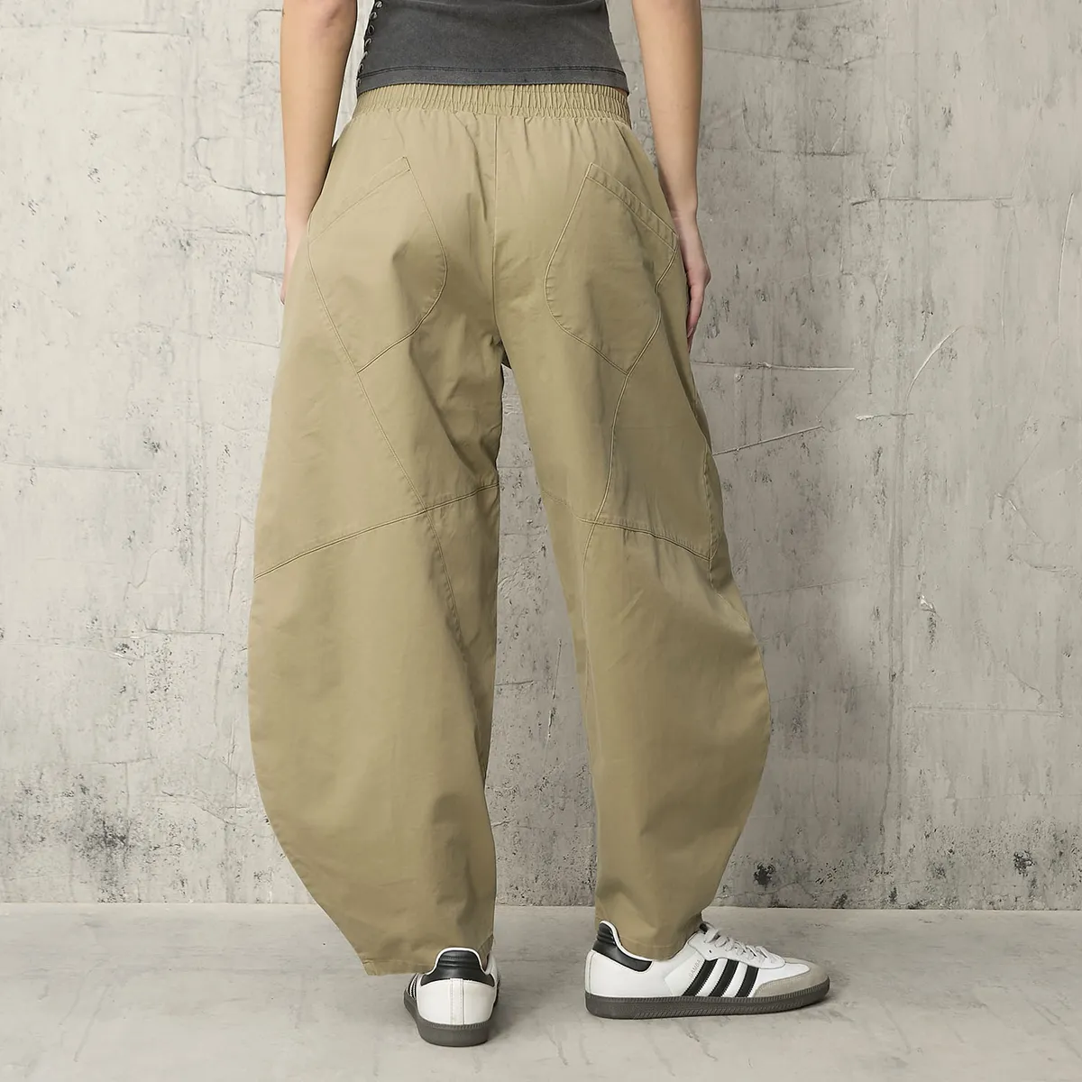 AMERICANINO - Pantalón Tiro Medio Baggy Mujer Americanino