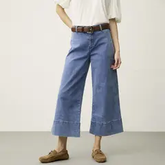 BASEMENT - Jeans Culotte con Cinturón Mujer