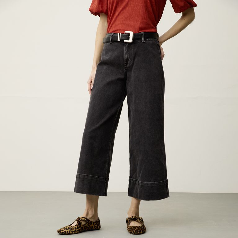 Jeans Flare Tiro Alto Mujer