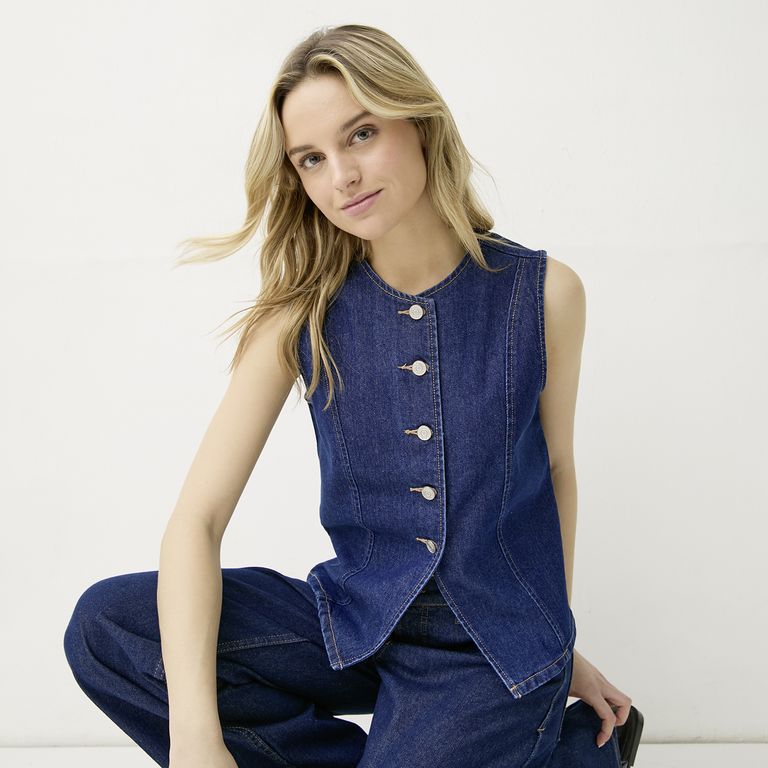 Vest Denim Mujer