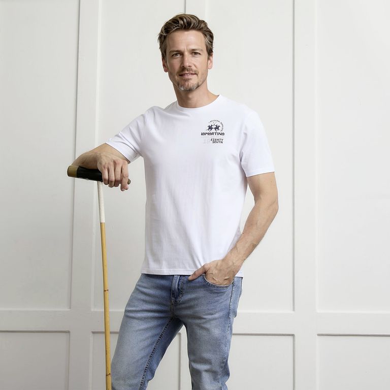 Polera Algodón Hombre · Blanco