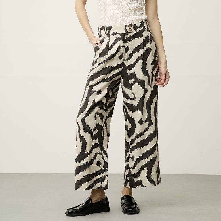 Pantalón Fluido Tiro Alto Mujer