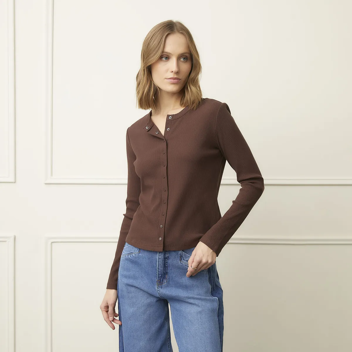 BASEMENT - Polera Manga Corta Mujer Basement