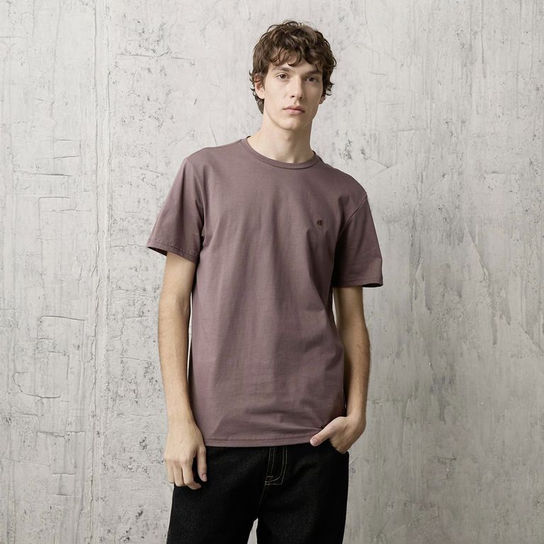 Polera Manga Corta Algodón Hombre Estilo Casual · Rojo 1