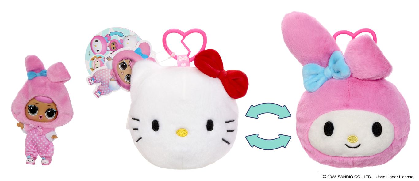 MALCREADO0014382 L.O.L. Surprise Loves Hello Kitty Reversible Plush Surprise