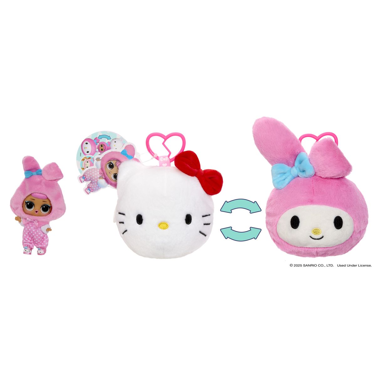 MALCREADO0014382 - L.O.L. Surprise Loves Hello Kitty Reversible Plush Surprise