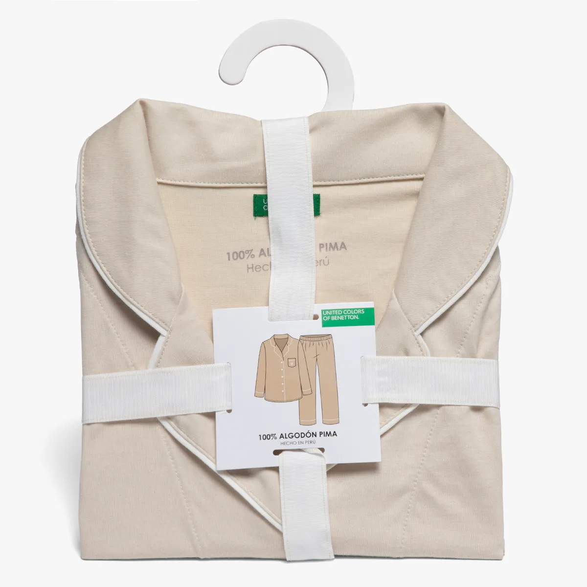 BENETTON - Pijama Camisero Algodón Pima Mujer