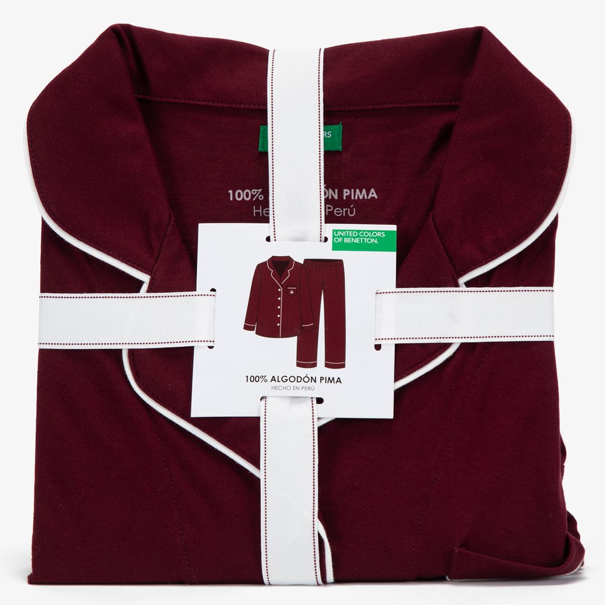 BENETTON - Pijama Camisero Algodón Pima Mujer