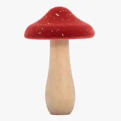 MICA - Hongo Velvet Madera de Pino Adorno Decoración Navidad