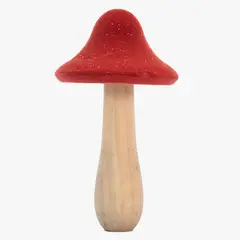 MICA - Hongo Velvet Madera de Pino Adorno Decoración Navidad
